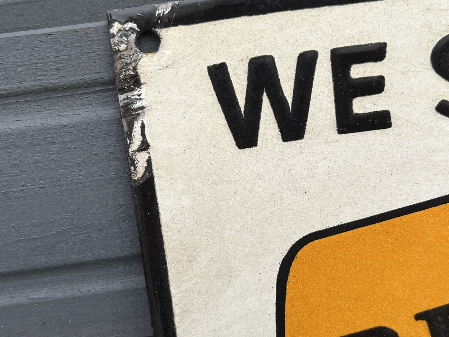 Enamel Shop Sign, heavy and good quality. WE SHIP WORLDWIDE