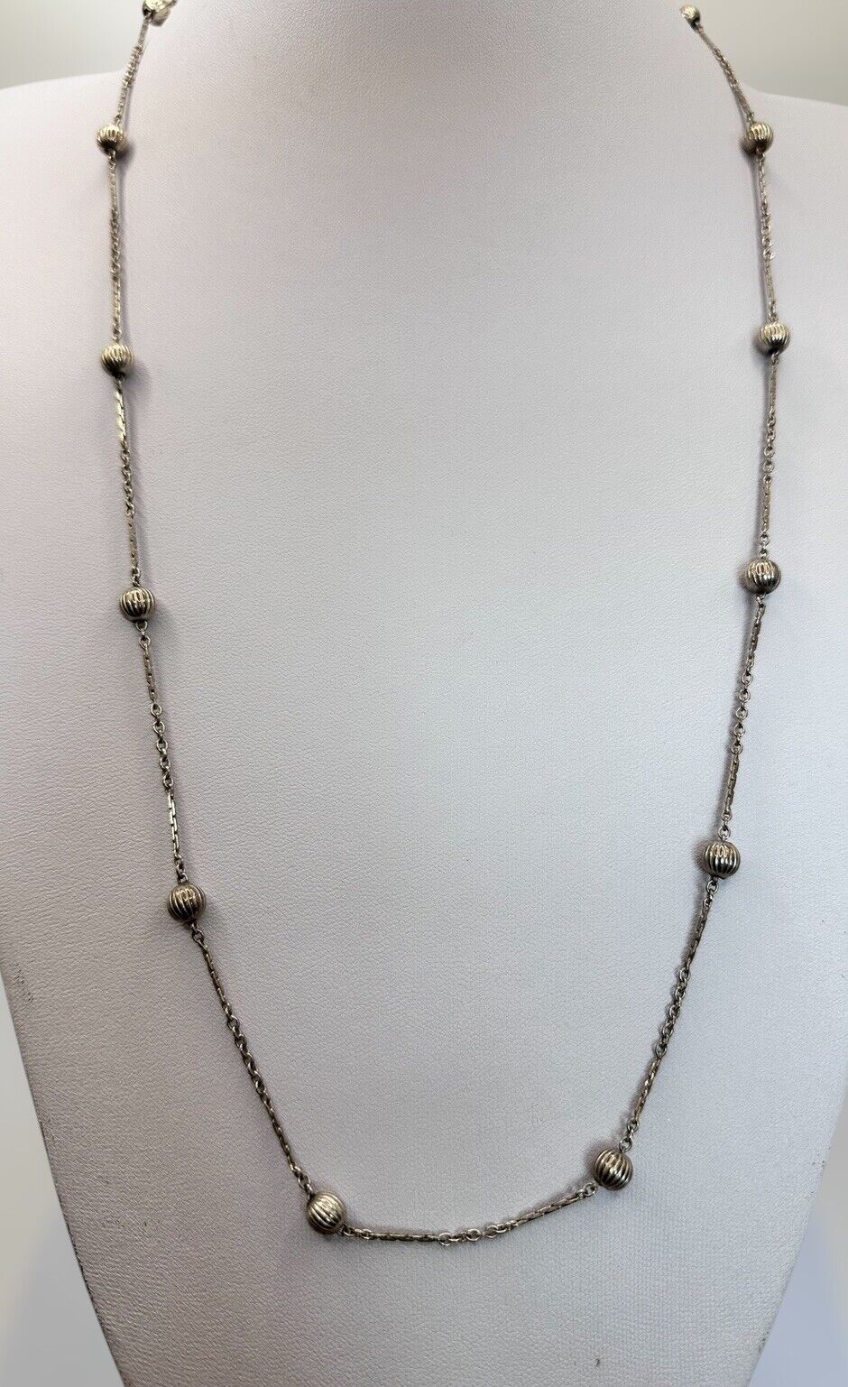 Vintage Silver 925 Balls On Chain Necklace