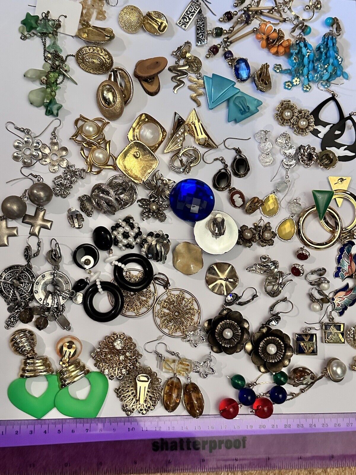 A Quantity Of Vintage Clip And Pierced Earrings