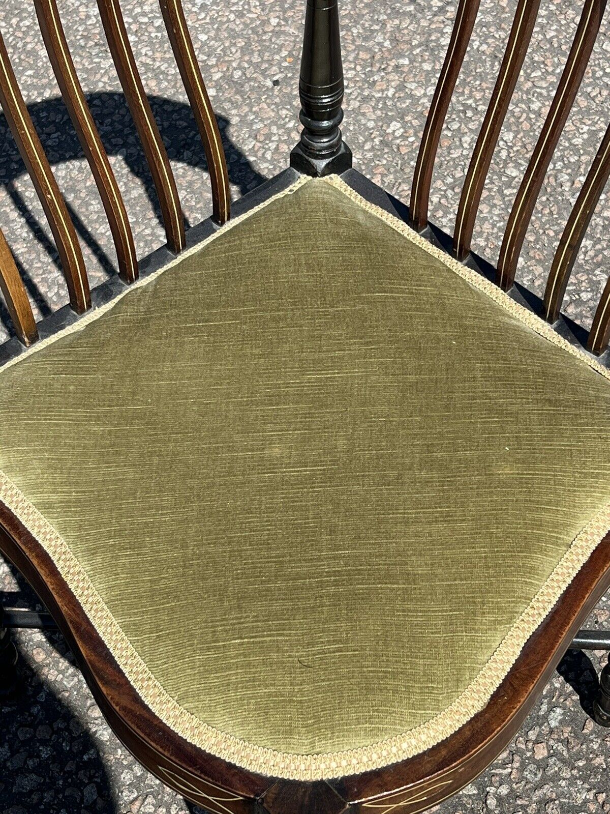 Edwardian Mahogany Armchair With Marquetry Inlay