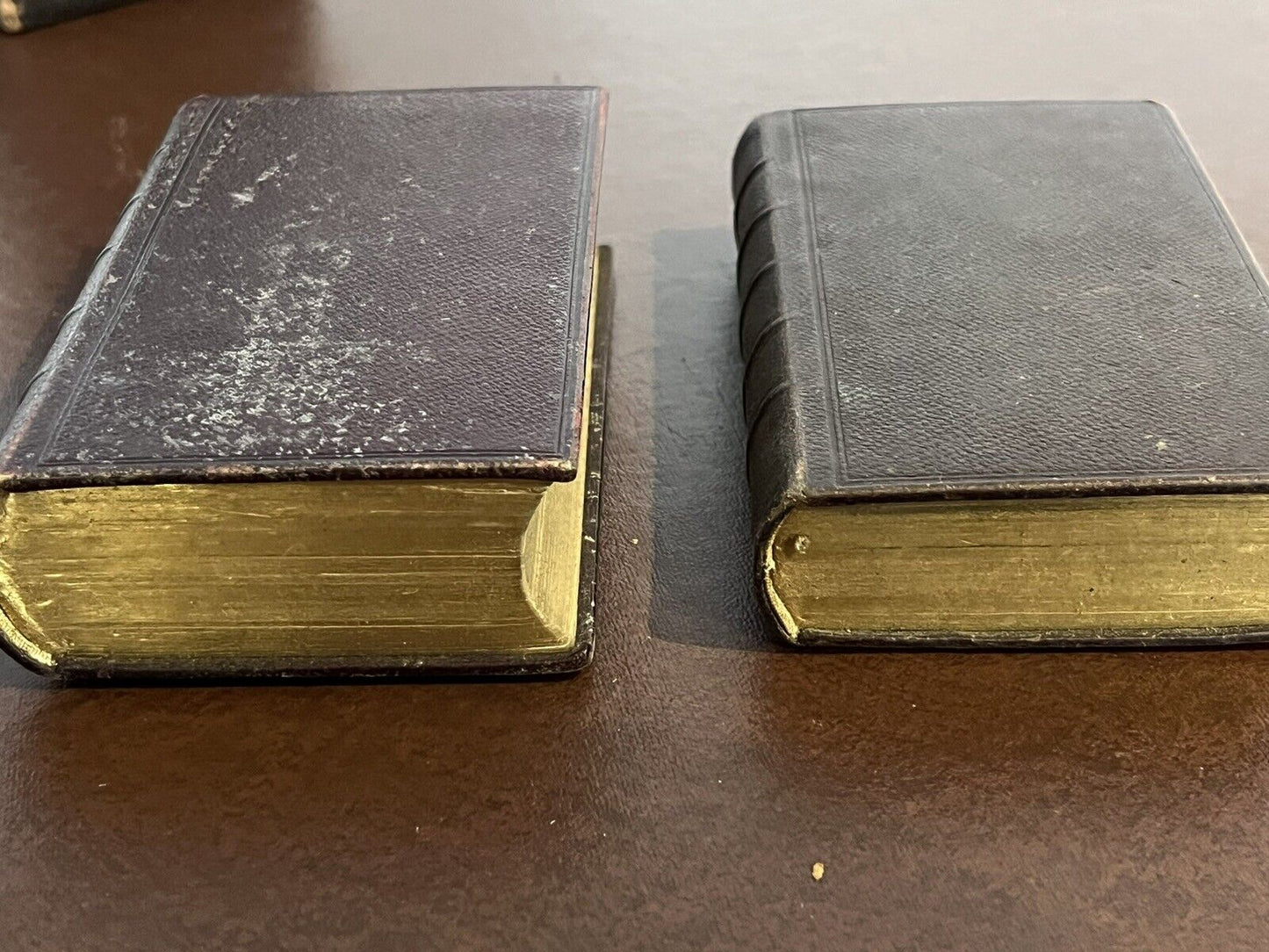 Victorian Leather Bound Sunday Lessons & Common Prayers Set.
