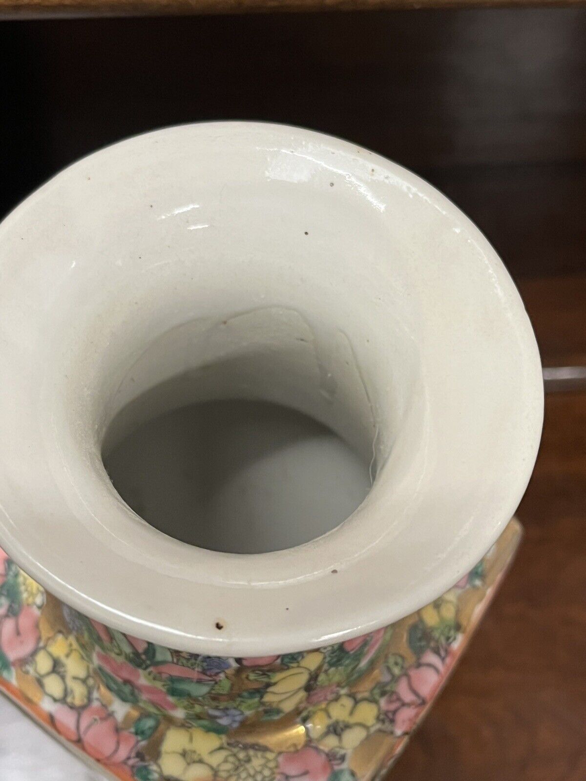 Pair Of Famille Rose Chinese Vases