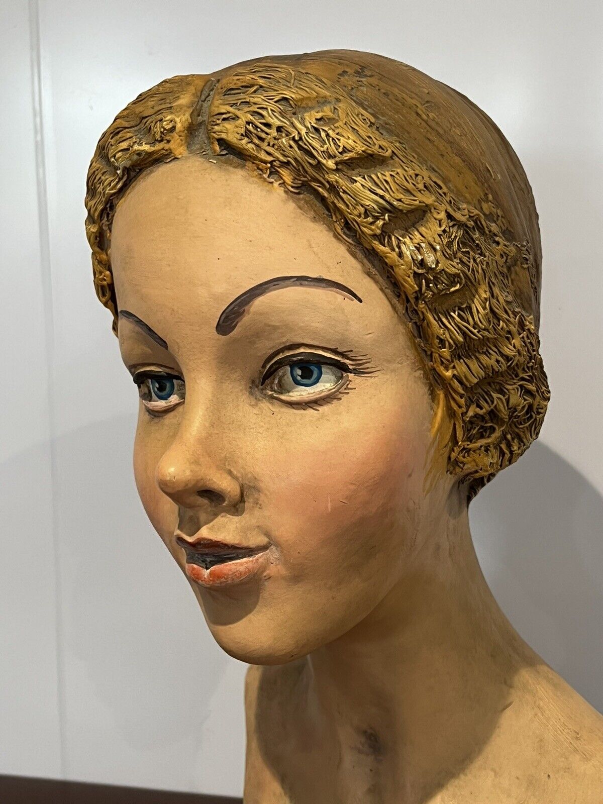 Art Deco Milliners Head, Heavy Pottery Model, Superb Quality