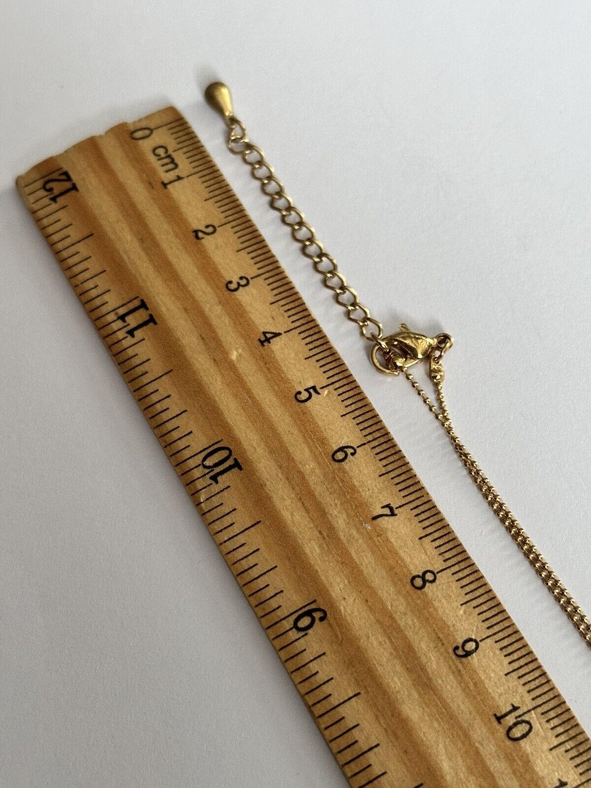 Vintage Gold Plated Pink Blue Bezel Set Dangle Crystal Necklace