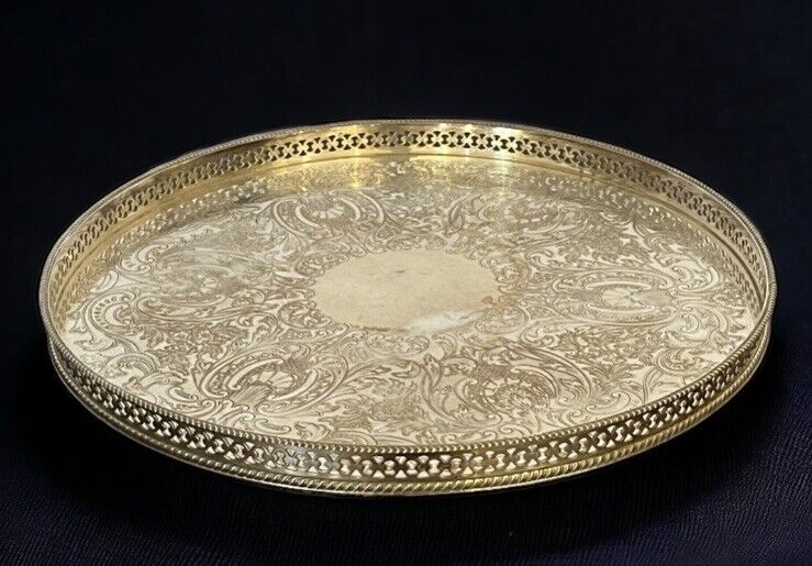 Silver Plate Gallery Drinks Tray.