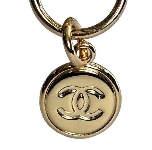 Genuine Chanel Charm Pendant Reworked On New 18ct Gold Plated Chain