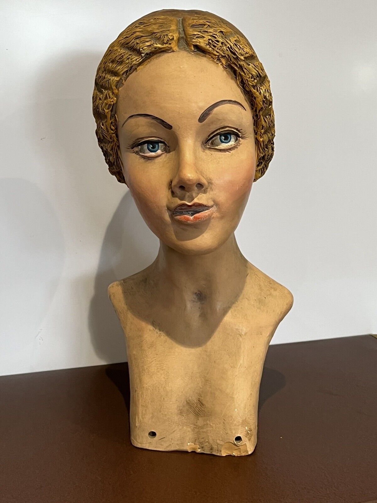 Art Deco Milliners Head, Heavy Pottery Model, Superb Quality