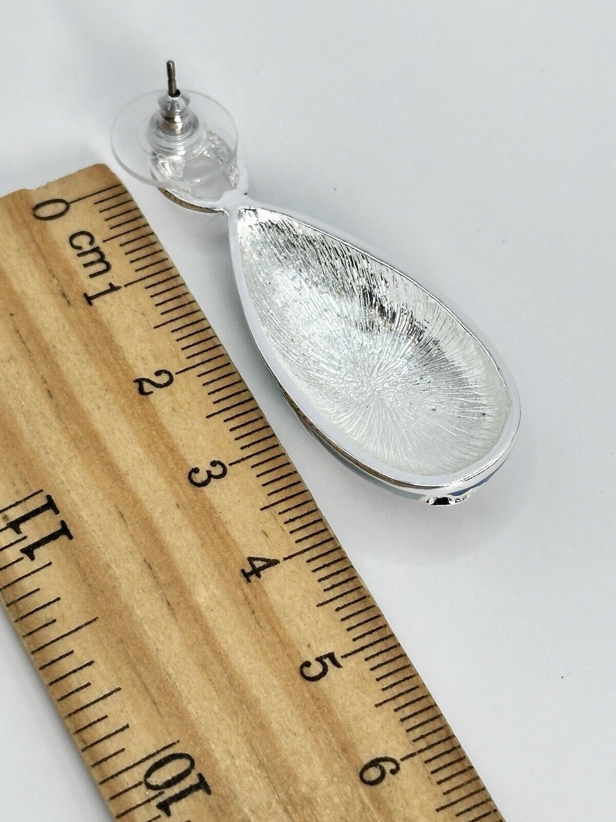 Vintage 1980s Rhodium Plated Turquoise Enamel Diamanté Necklace And Earring Set