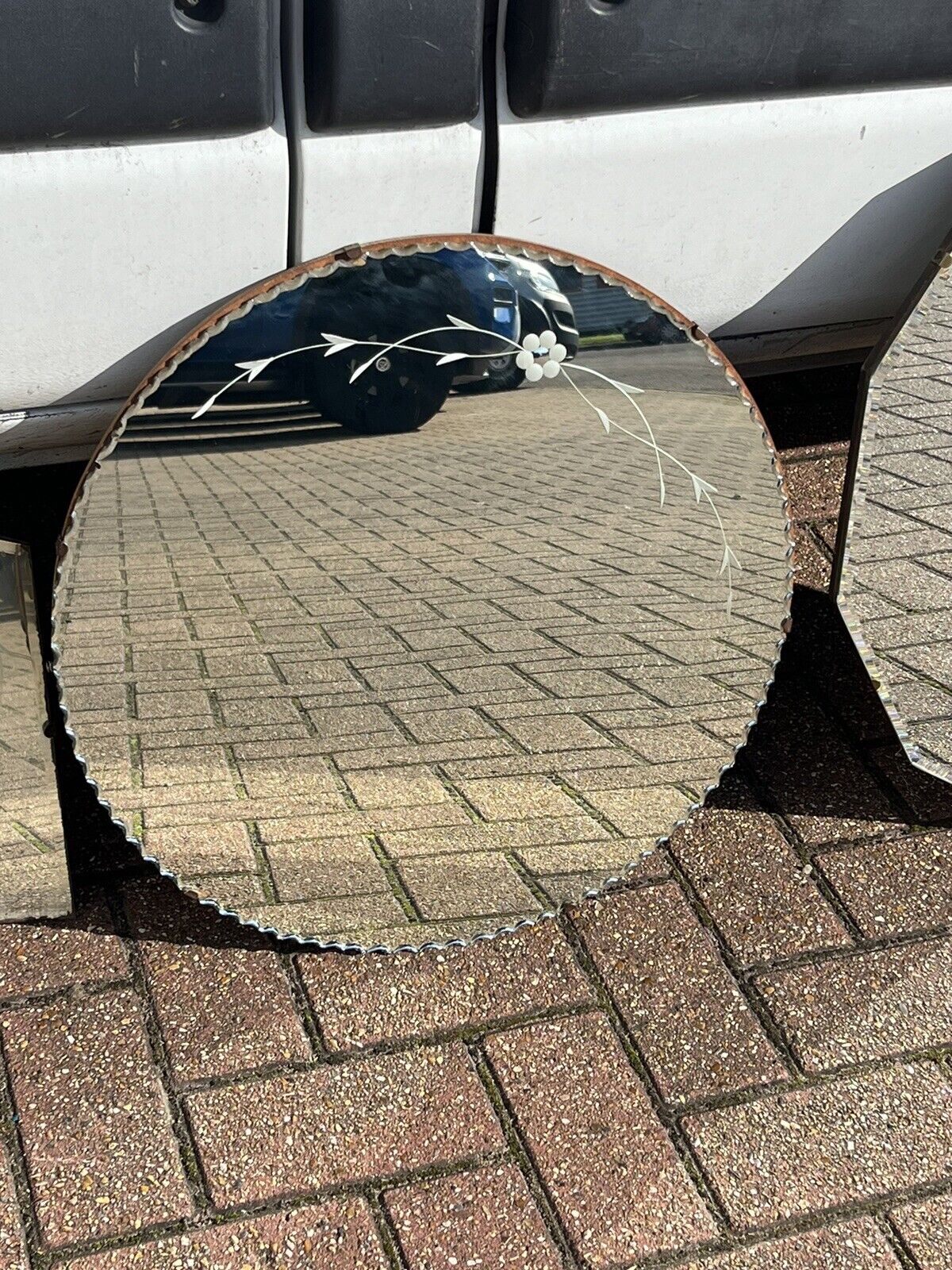 1930's Wall Mirrors. Bevelled Edge Glass.