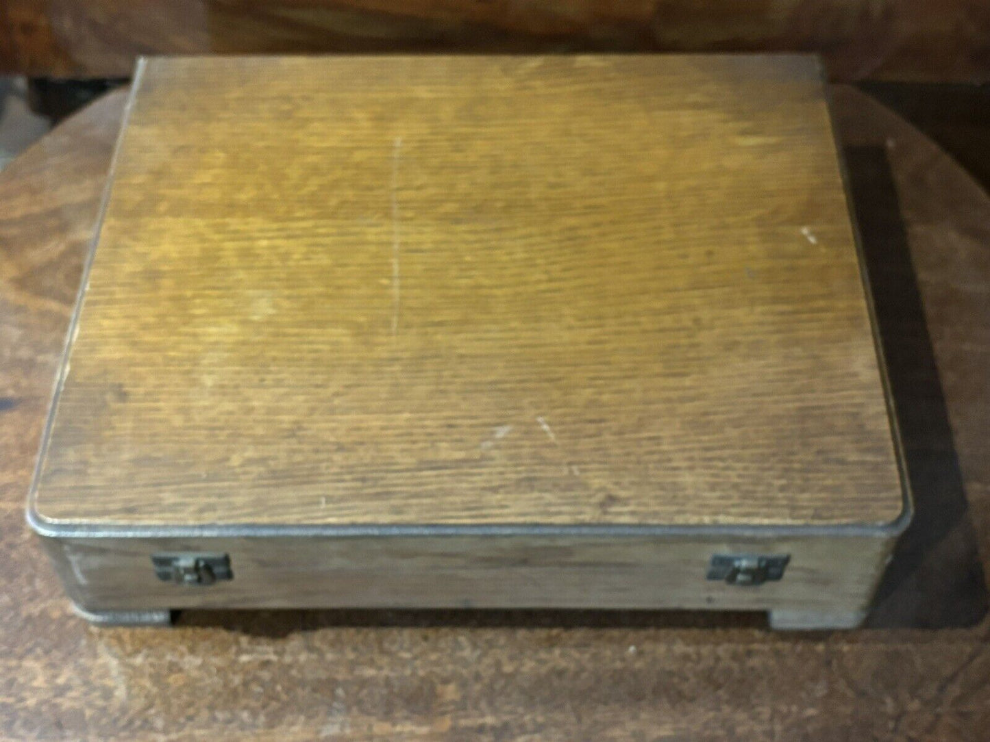 Edwardian Cutlery Set In Oak Case