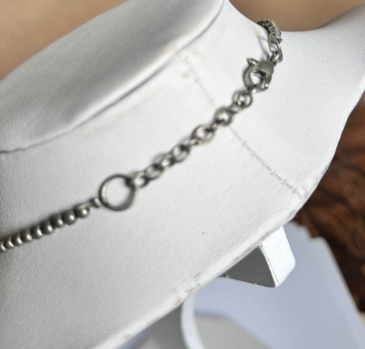 Vintage Silver Tone Modernist Necklace