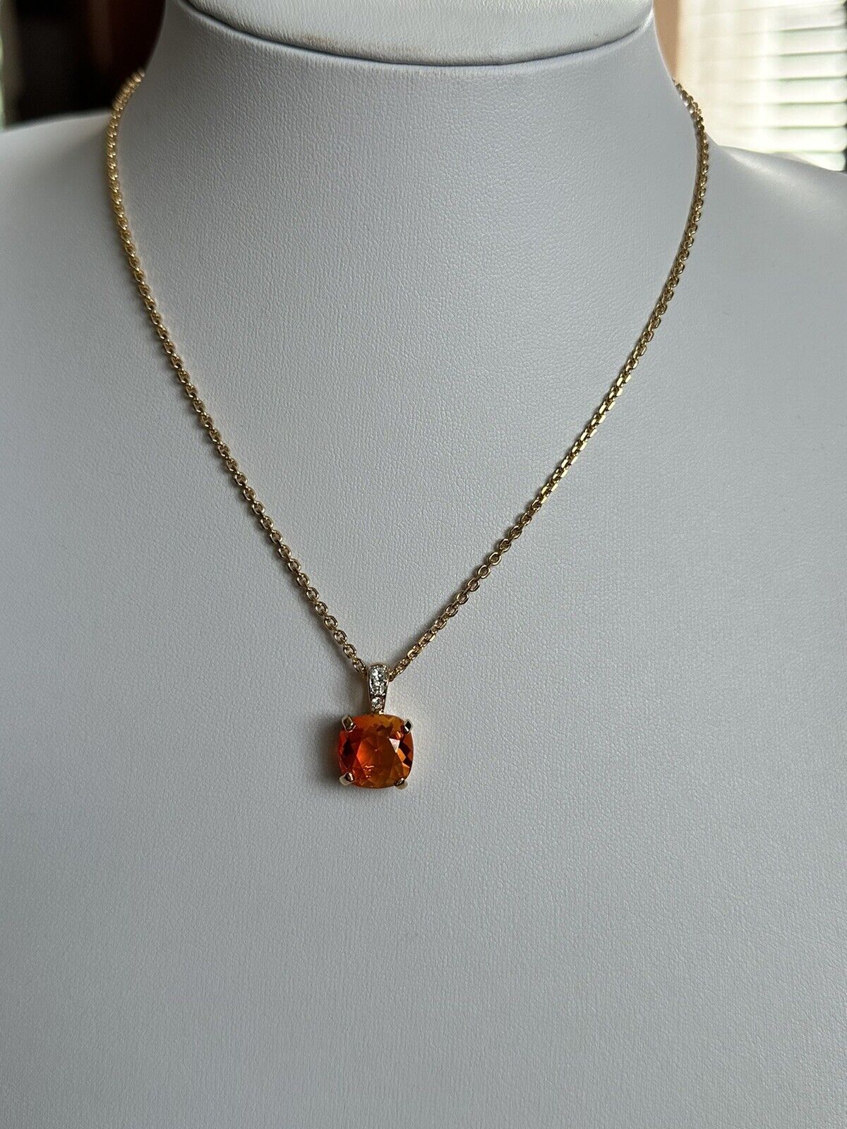 Gold Plated Necklace Made With Swarovski Crystals New Old Stock