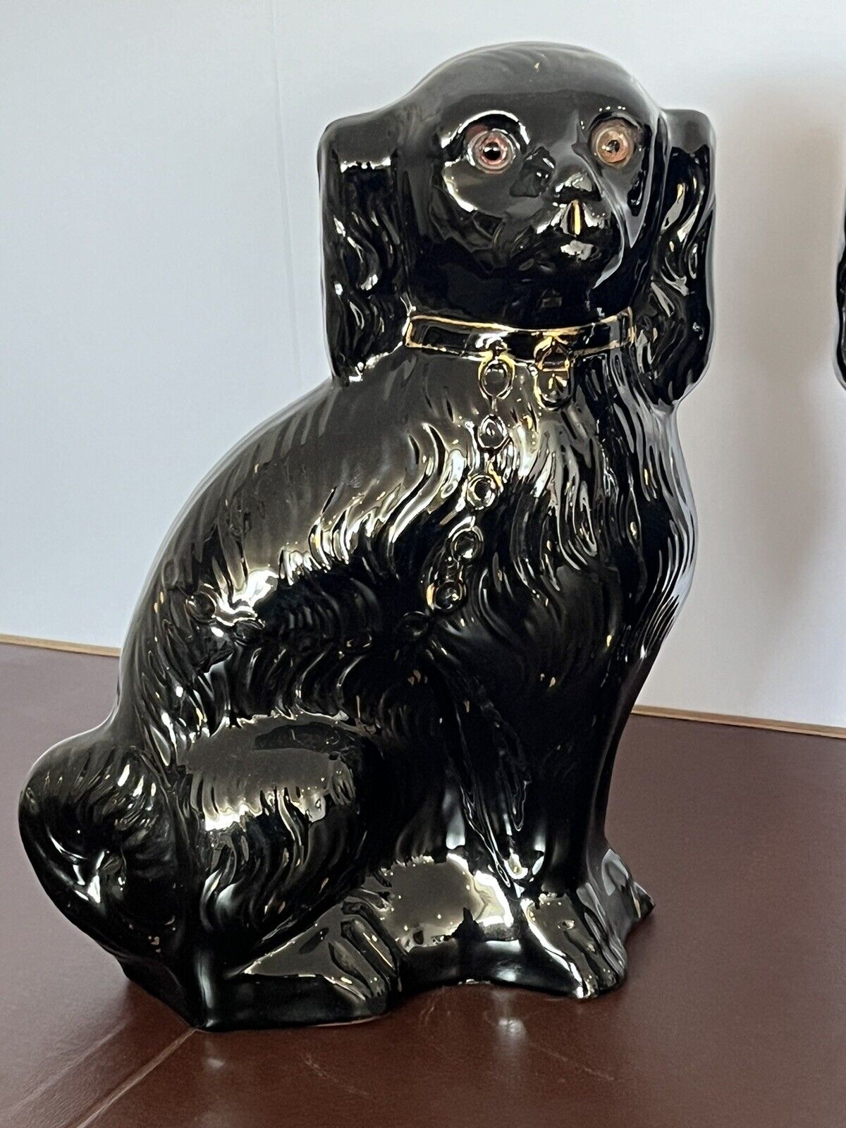Pair Of Large Antique English Staffordshire Dogs