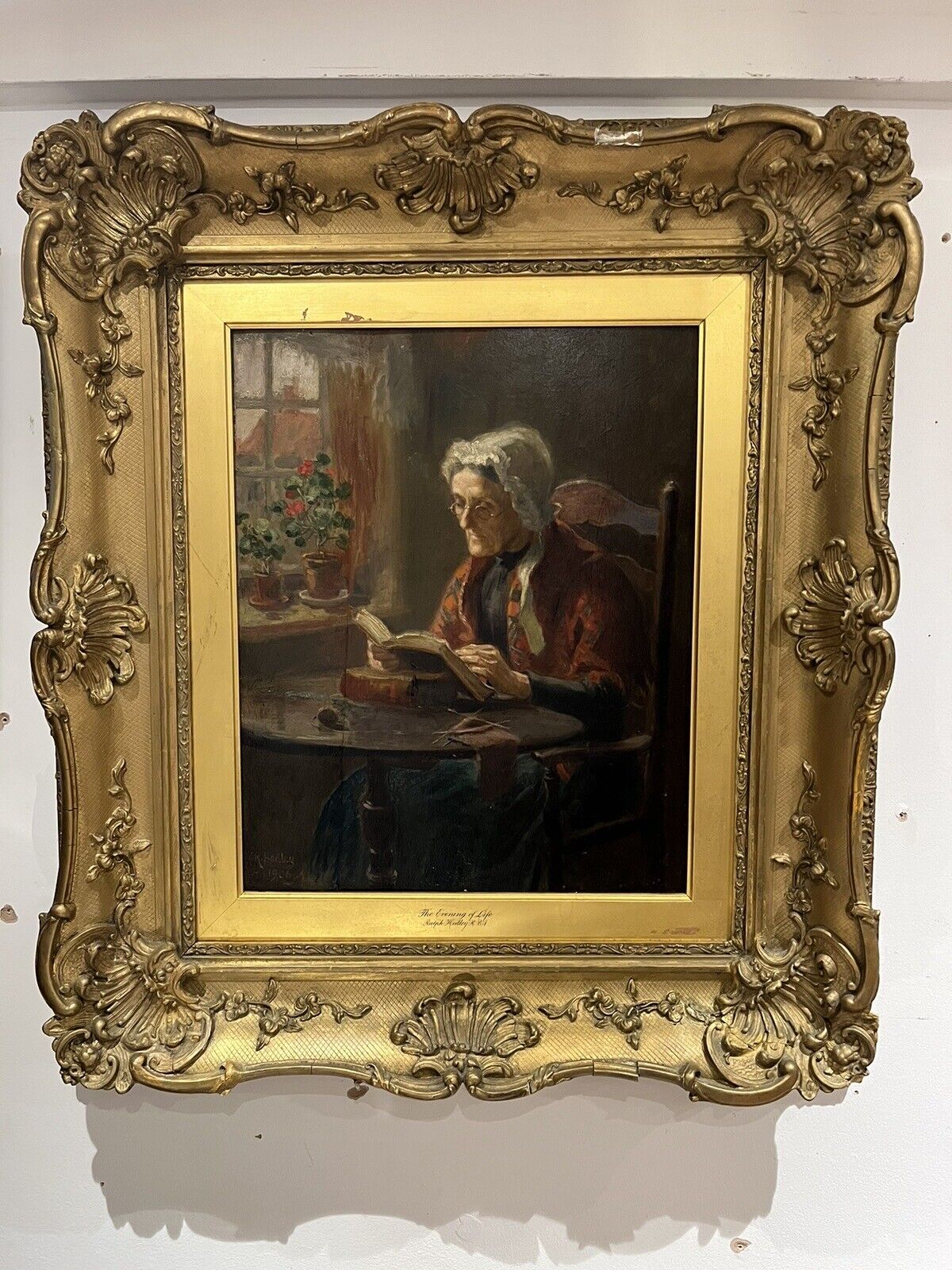 Ralph Hedley 1848-13. Oil Painting, The Evening Of Life. Newcastle artist