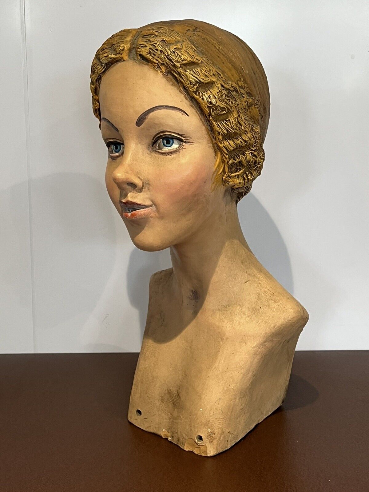 Art Deco Milliners Head, Heavy Pottery Model, Superb Quality