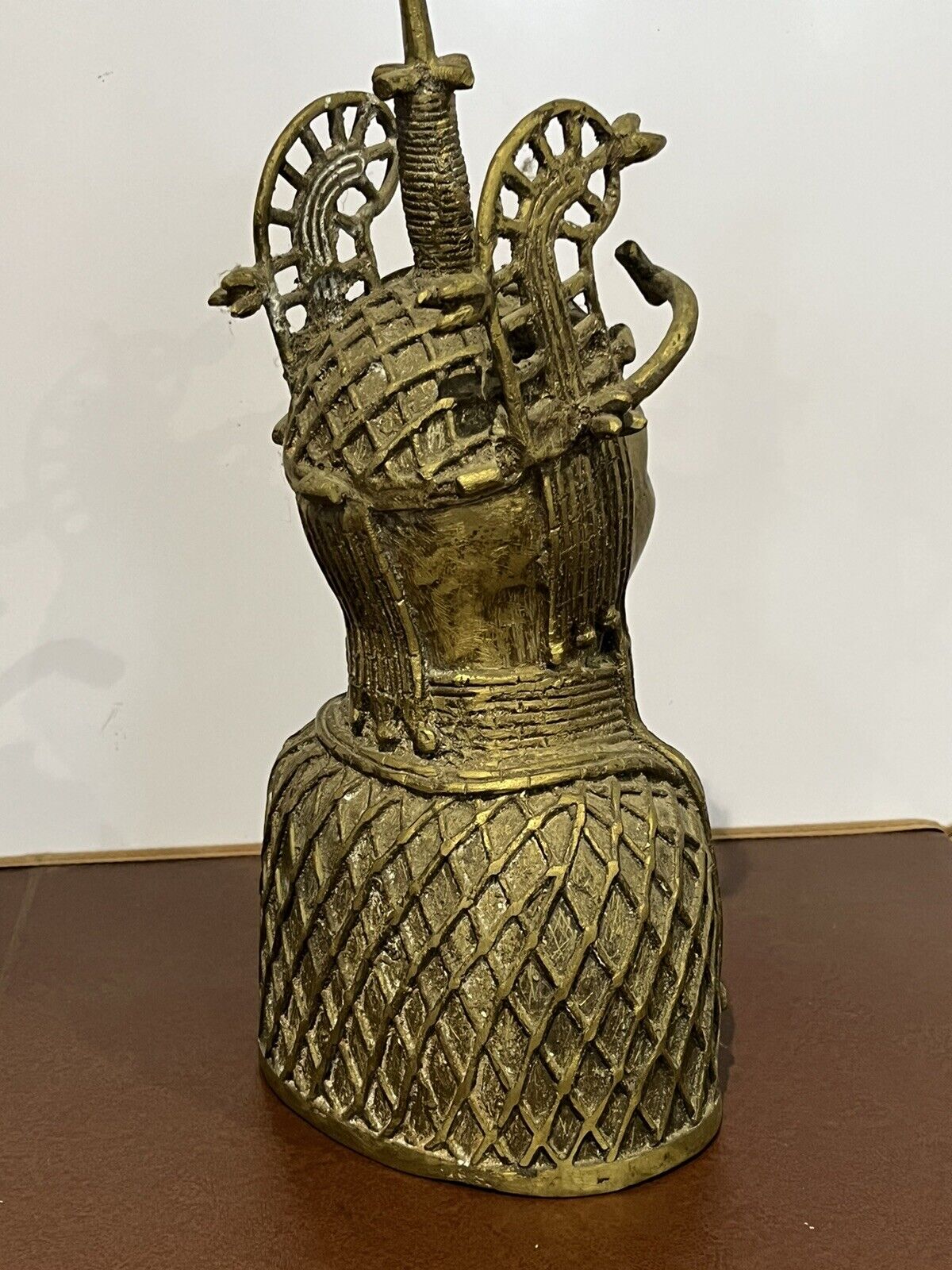 Benin Bronze Bust Of A King. LARGE IN SIZE. We Ship Worldwide.
