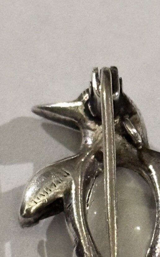 Vintage Rare Trifari “Alfred Philippe” Lucite Jelly Belly Marcasite Brooch