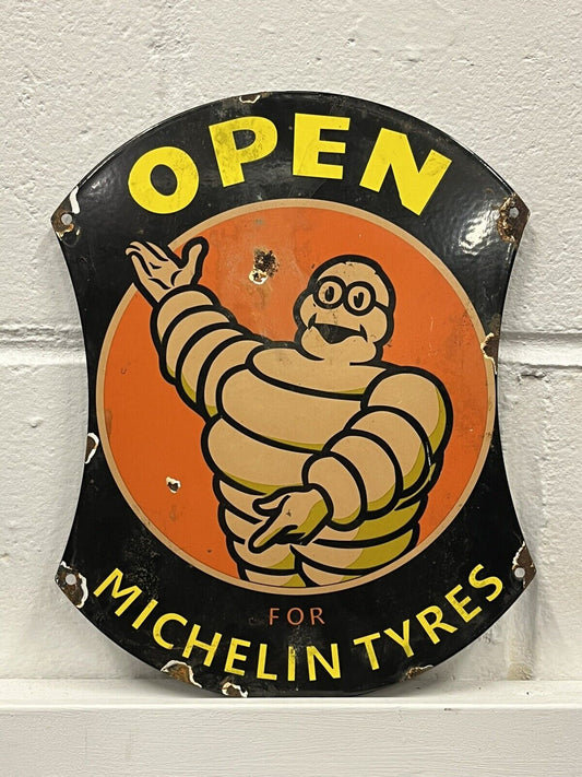 Michelin Garage Advertising Enamel Tyre Sign.