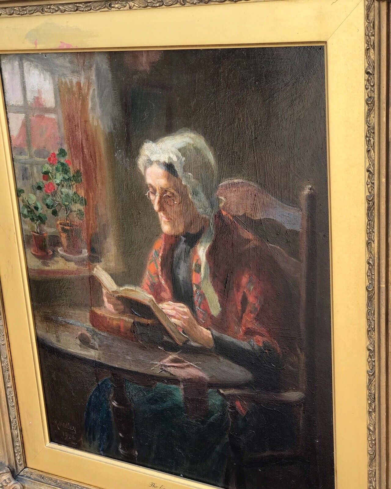 Ralph Hedley 1848-13. Oil Painting, The Evening Of Life. Newcastle artist