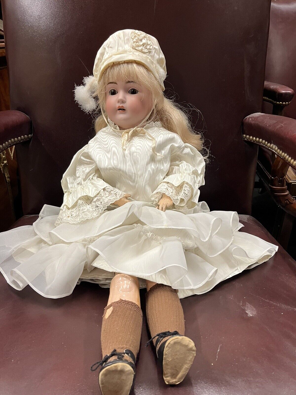 German Bisque headed doll composition body and with impressed