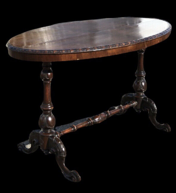 Victorian Mahogany Side Table / Hall Table, On Cabriole Feet
