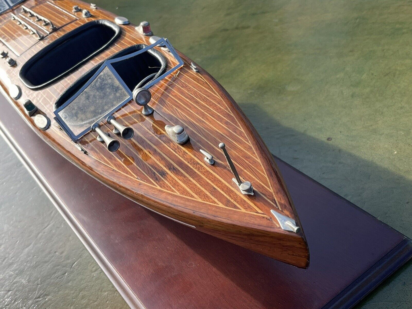 Large Highly Detailed Wooden Model Of A Boat
