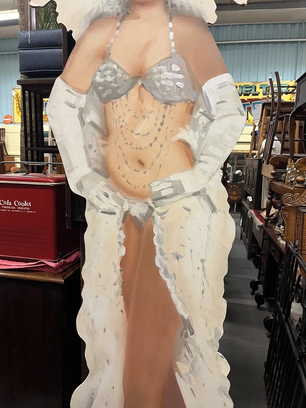Burlesque Stage Prop. HUGE Hand Painted 8 Feet Tall.