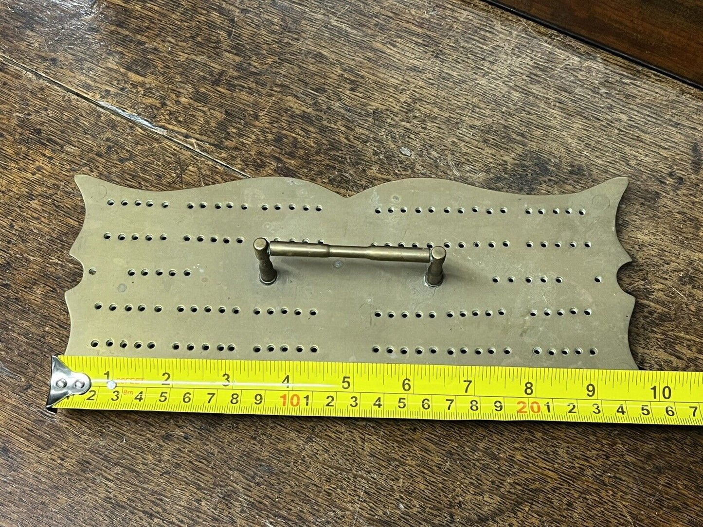 Brass Cribbage Board