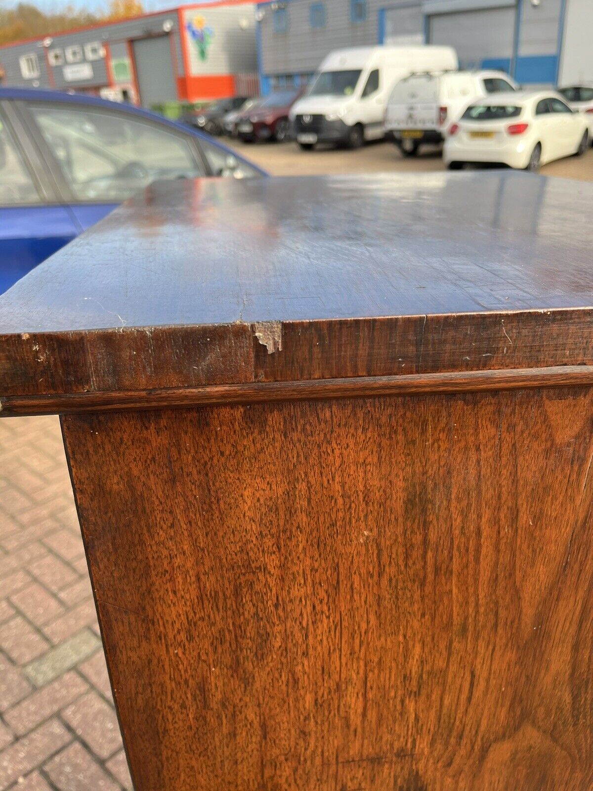 Edwardian Mahogany Wellington Chest. Large In Size