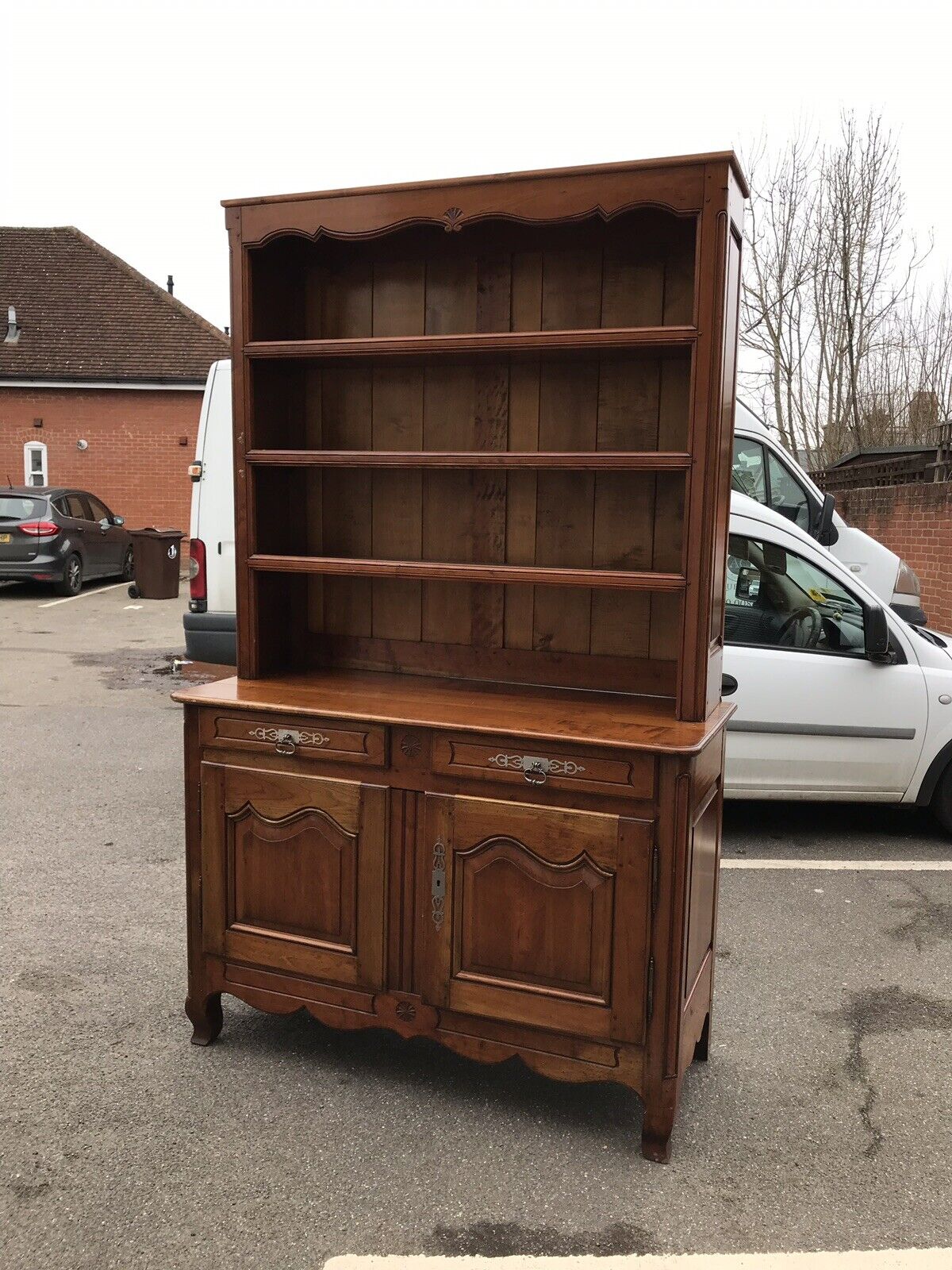 French Walnut Bookcase. Large In Size.