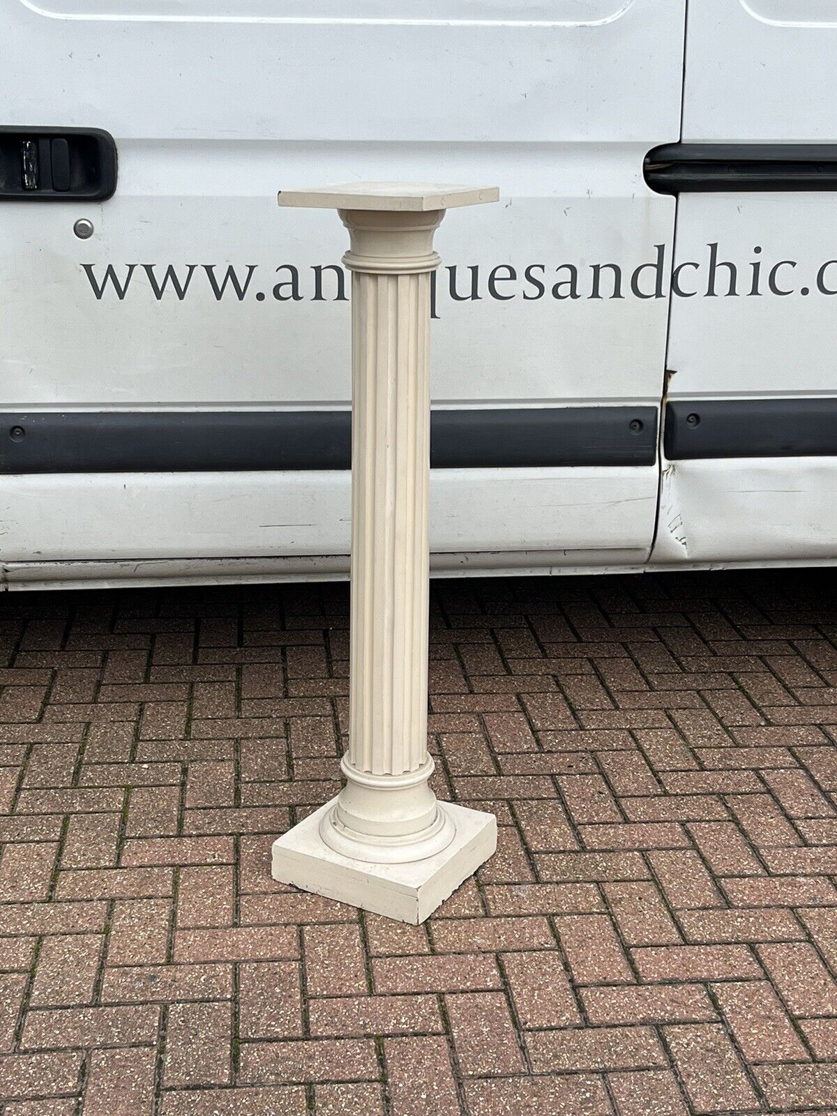 Corinthian Column, Painted Wood, Display Stand
