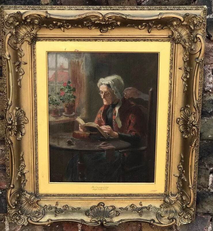 Ralph Hedley 1848-13. Oil Painting, The Evening Of Life. Newcastle artist