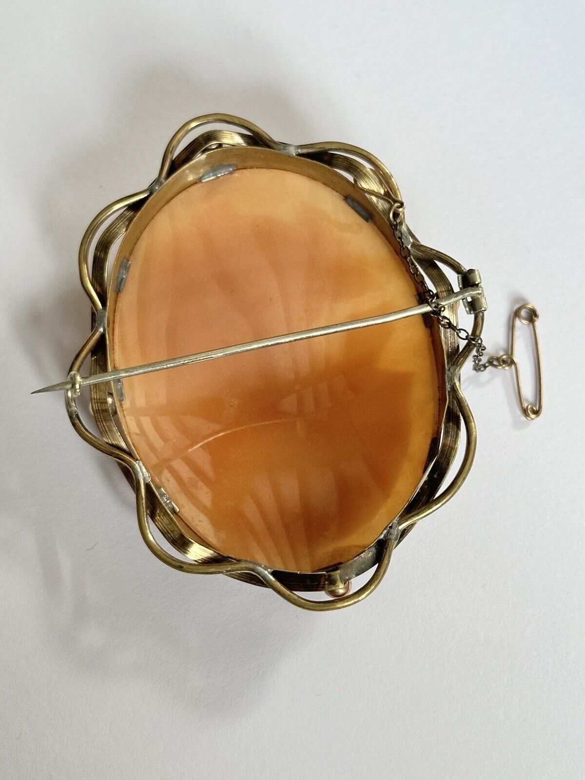 Antique Large Pinchbeck Shell Cameo Of Diana