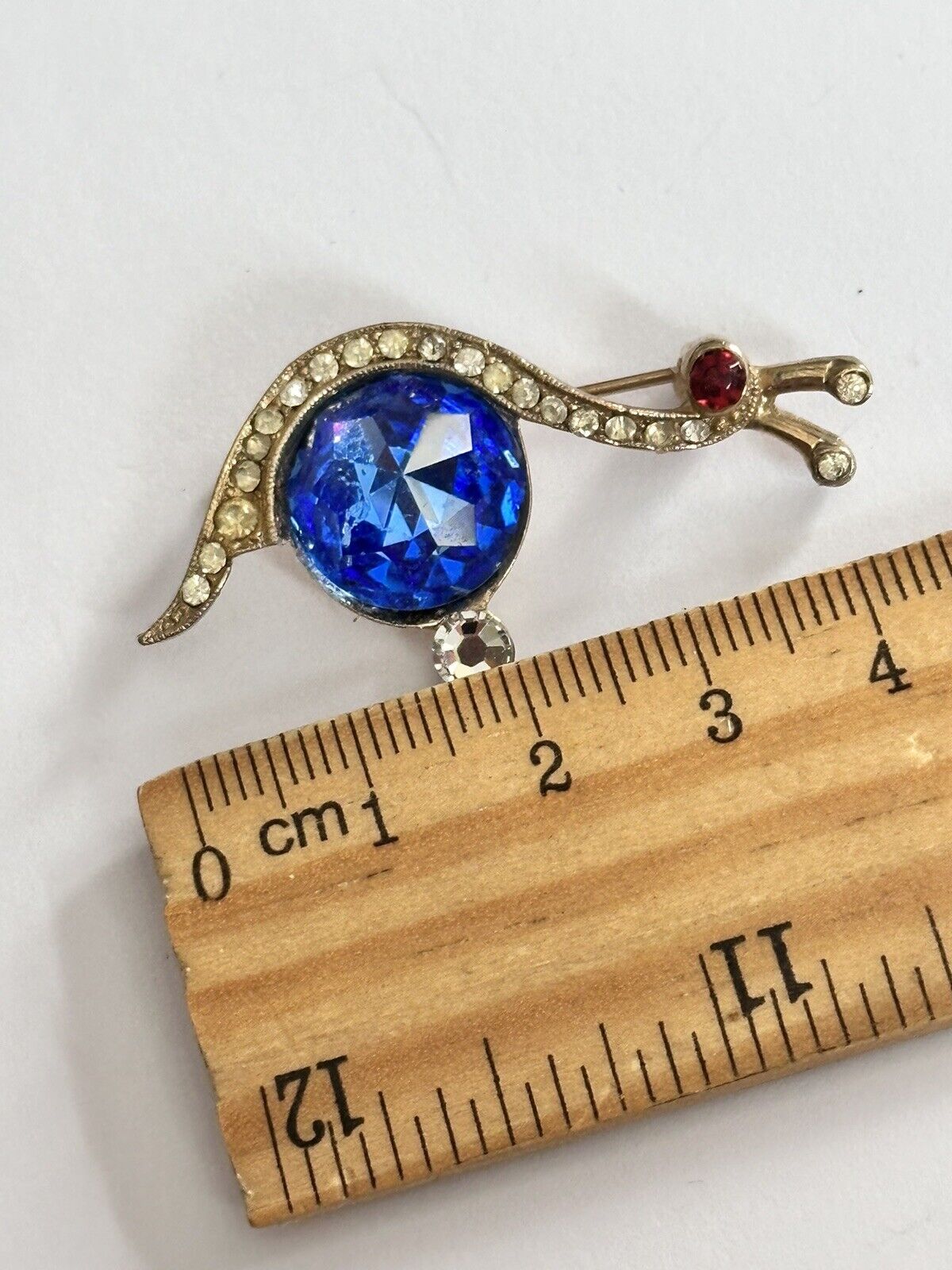 Vintage Blue Stone Snail Brooch