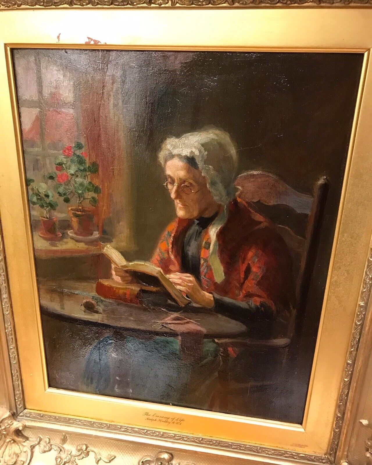 Ralph Hedley 1848-13. Oil Painting, The Evening Of Life. Newcastle artist