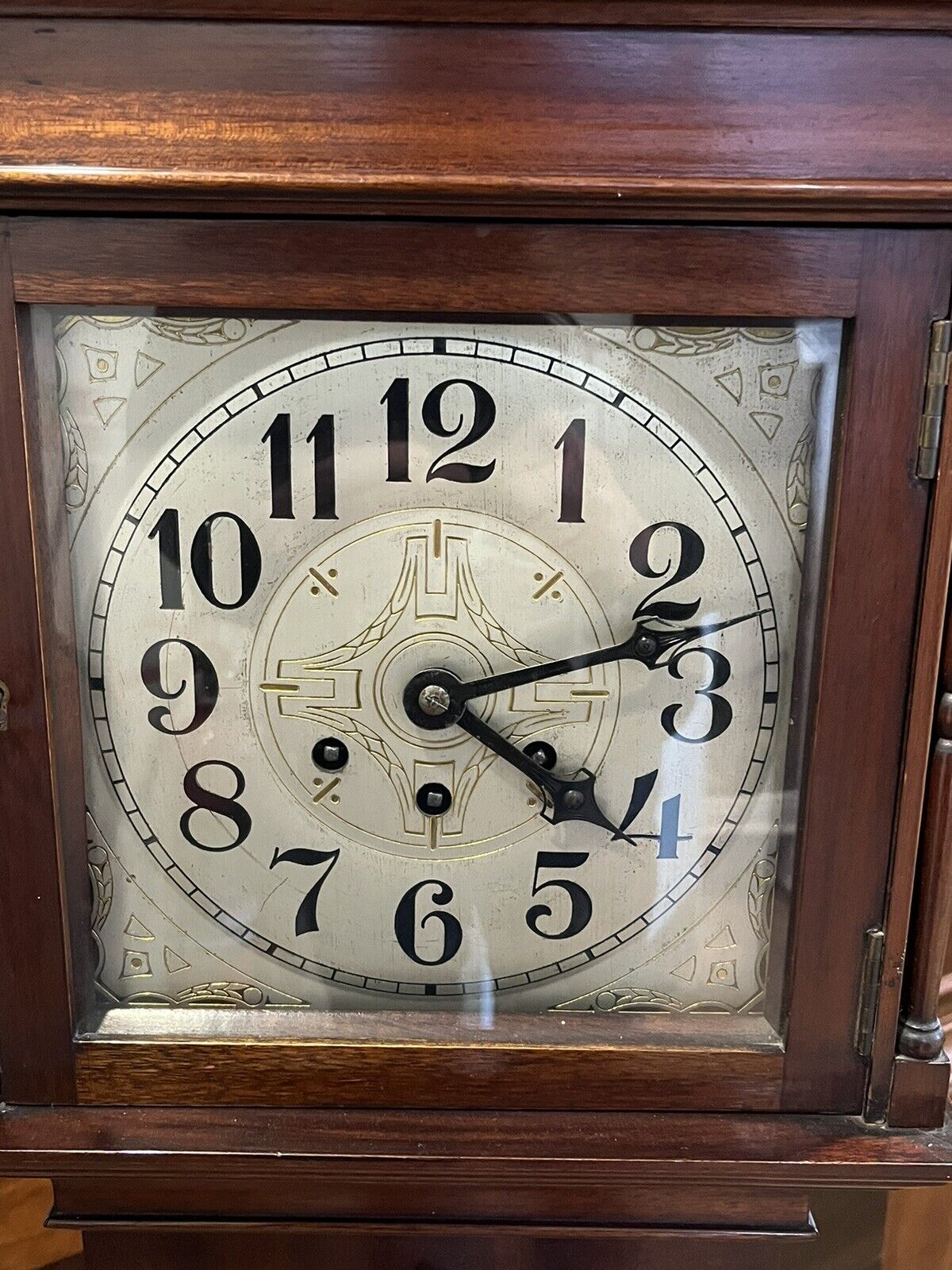 Edwardian Westminster Chime Longcase Clock Of Small Proportions.