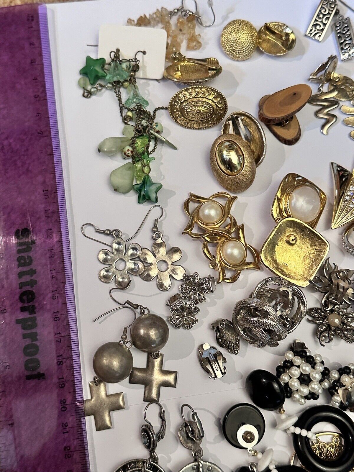 A Quantity Of Vintage Clip And Pierced Earrings
