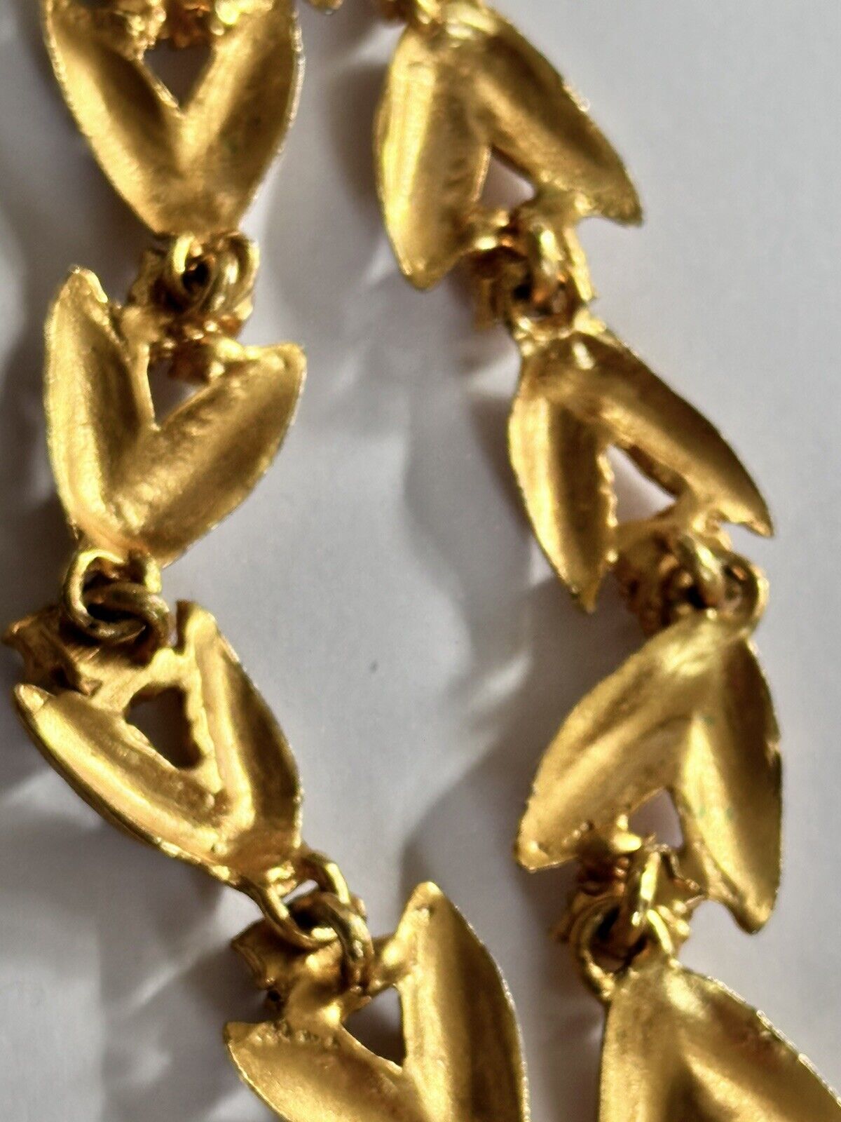 Vintage 1980s Gold Plated Faux Pearl Necklace