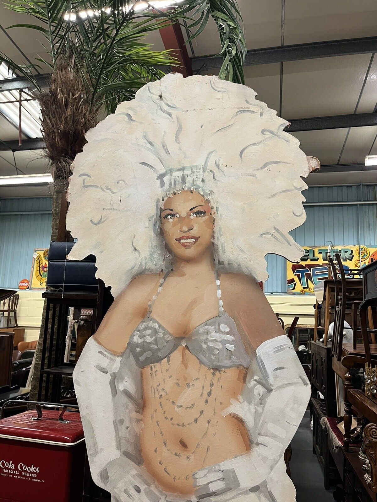 Burlesque Stage Prop. HUGE Hand Painted 8 Feet Tall.