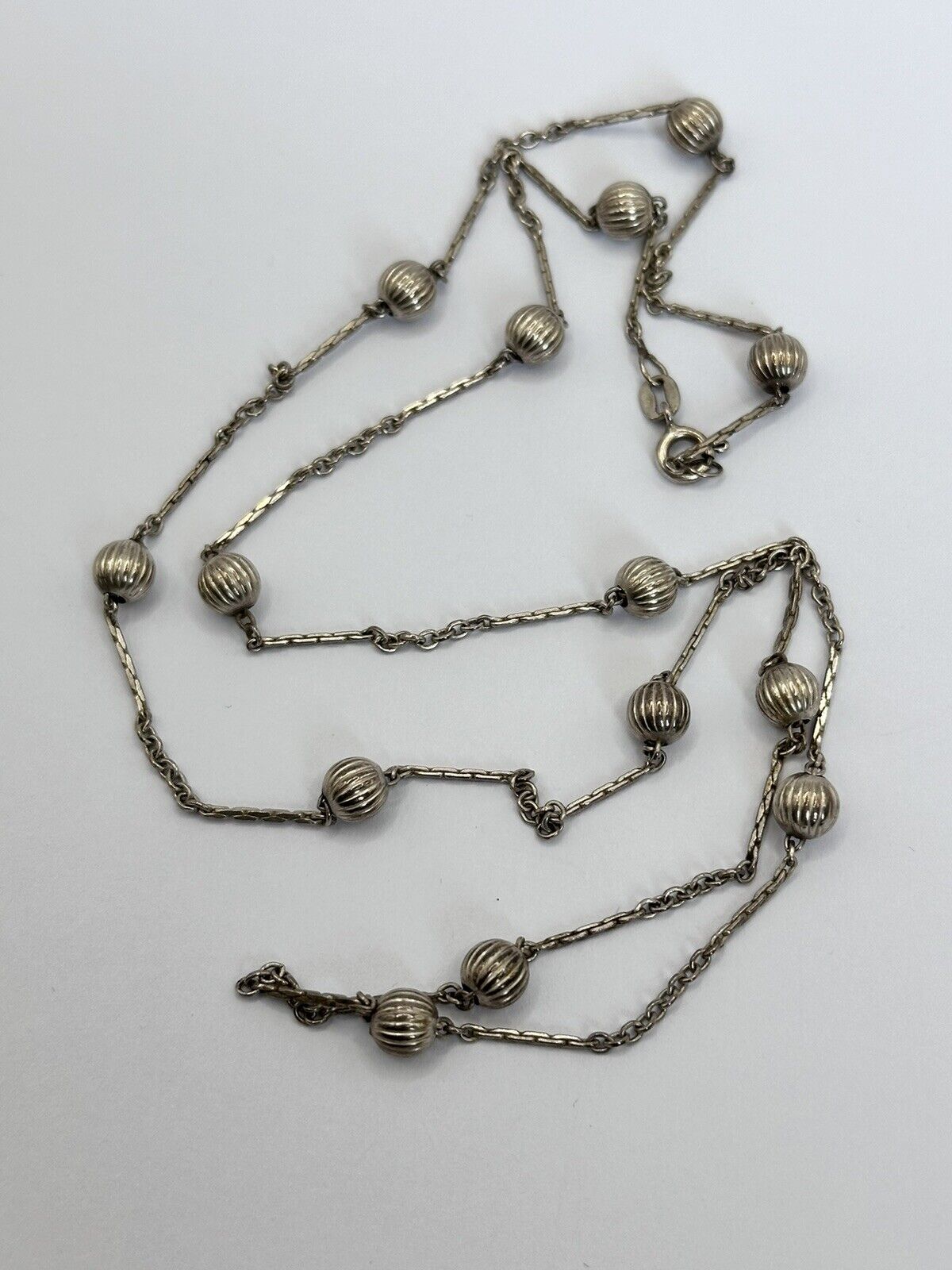 Vintage Silver 925 Balls On Chain Necklace