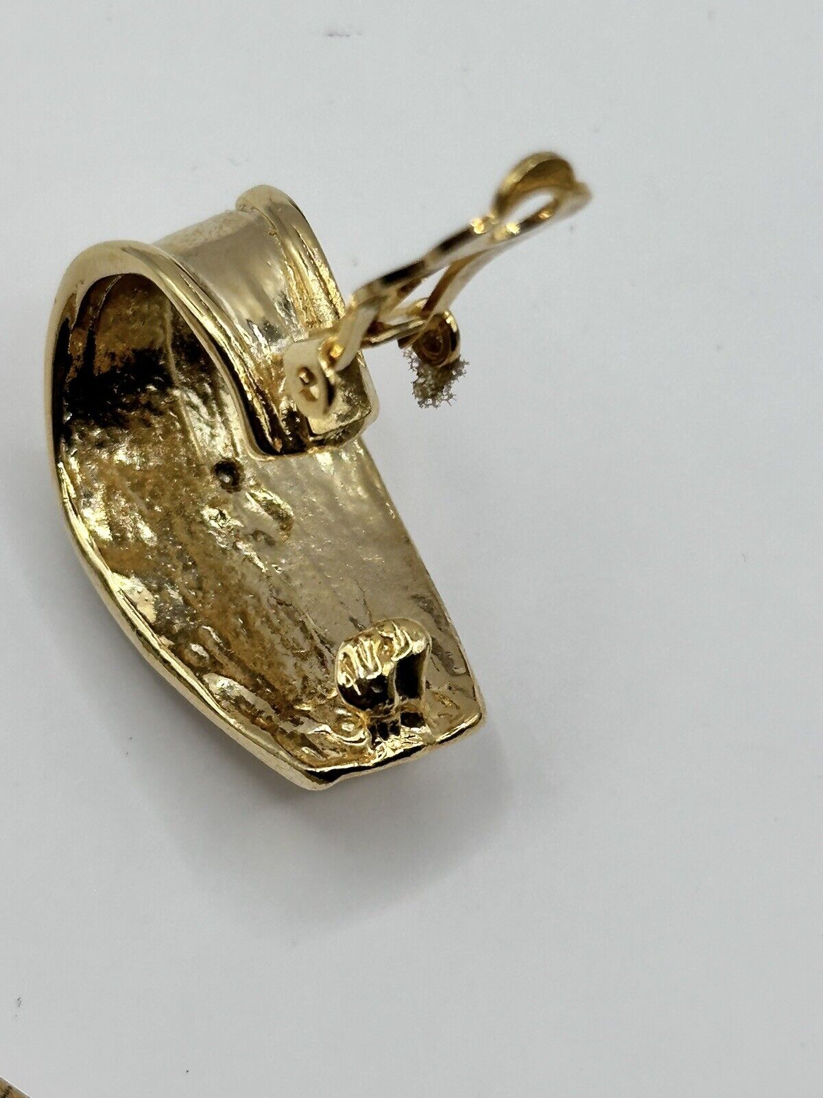 Vintage Gold Silver Tone Panther Clip On Earrings