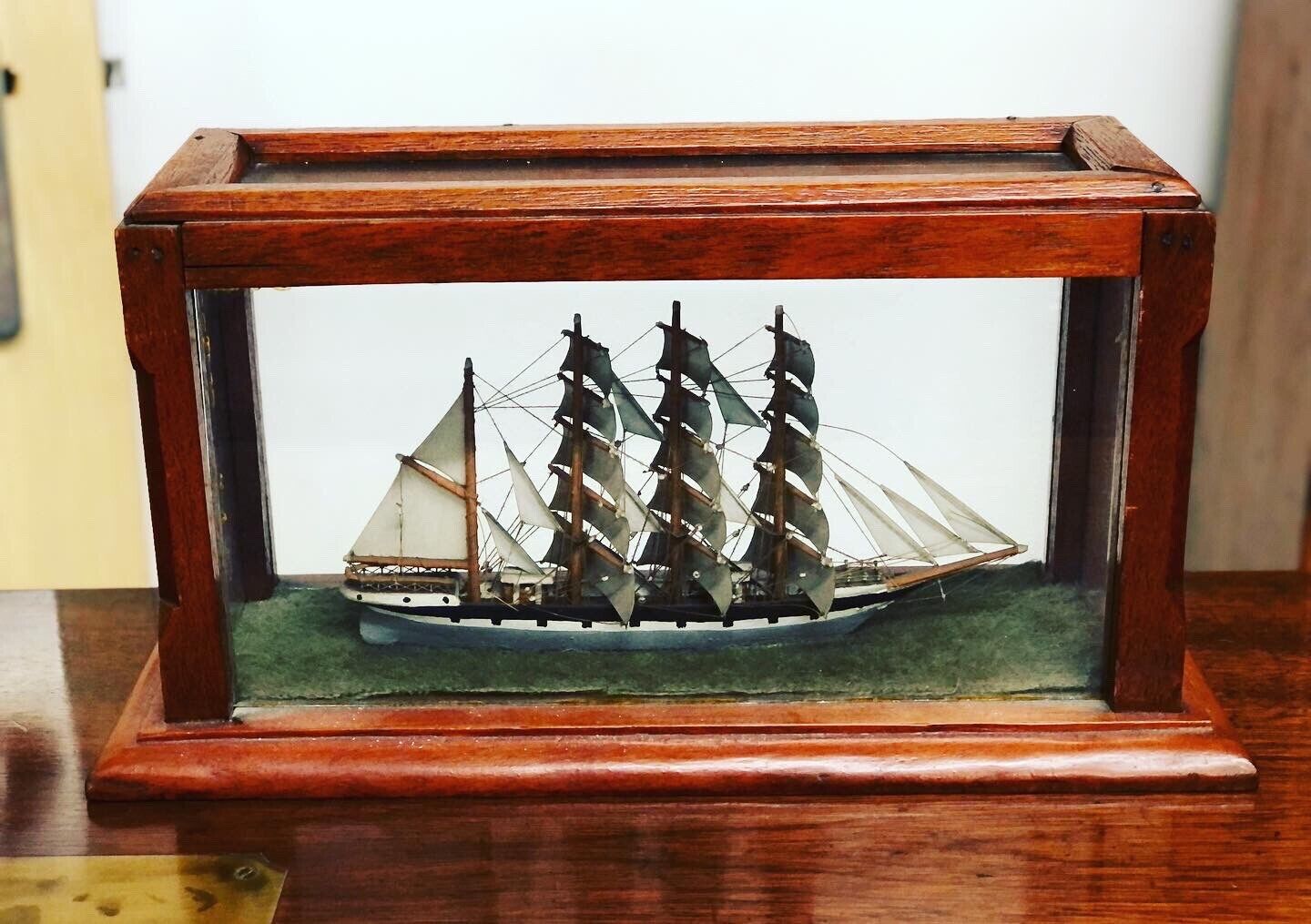Glass Cased Maritime Model Ship, Very Detailed