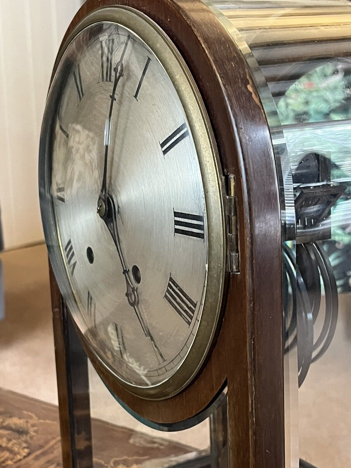 Quarter Striking Victorian glass Table Clock, Amazing Quality.