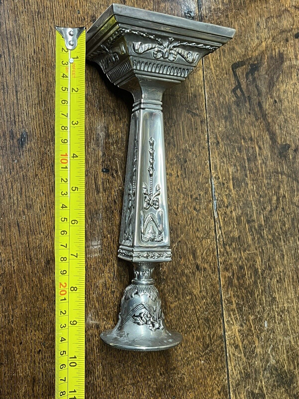 Pair Of Silver Plate Candlesticks With Original Box