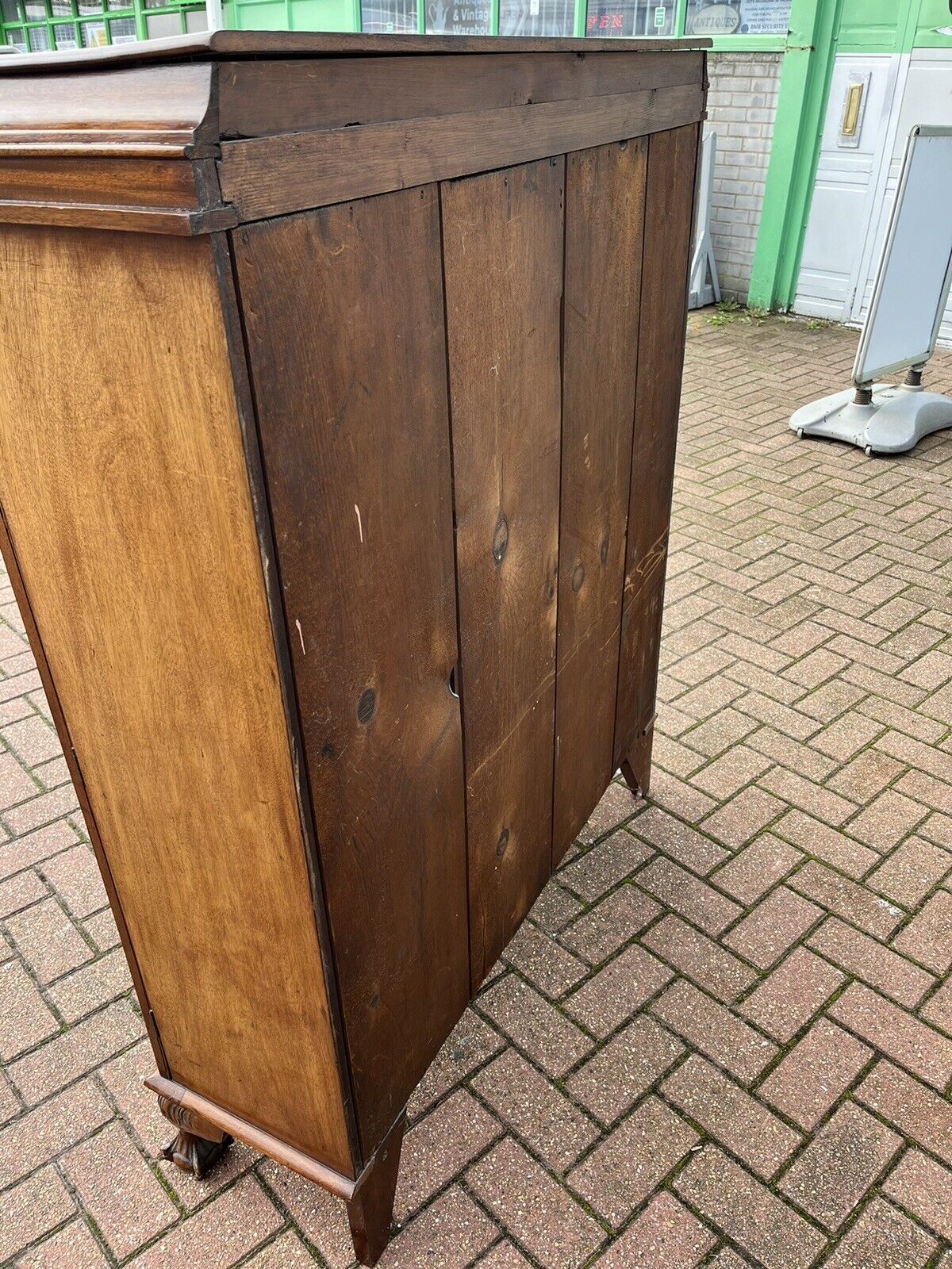 Antique Mahogany Bookcase With Adjustable Shelves