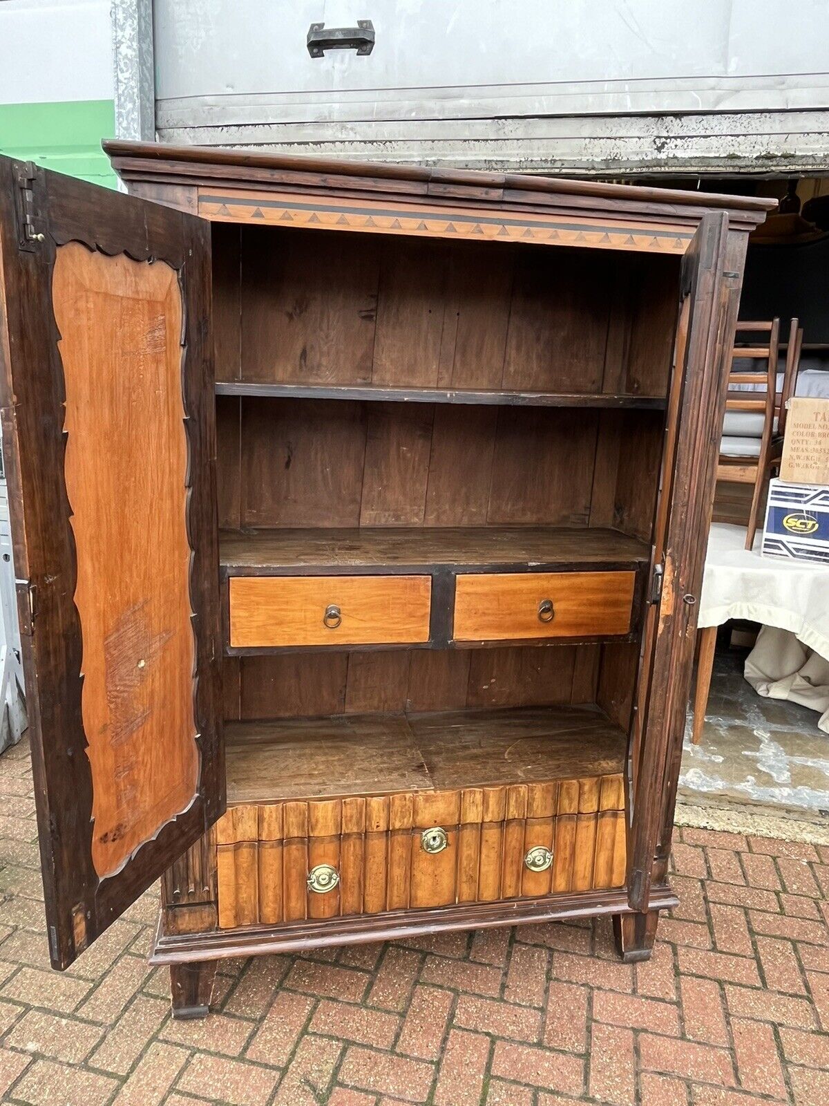 Antique Cabinet, Loads Of storage, Secret Compartment. With Key