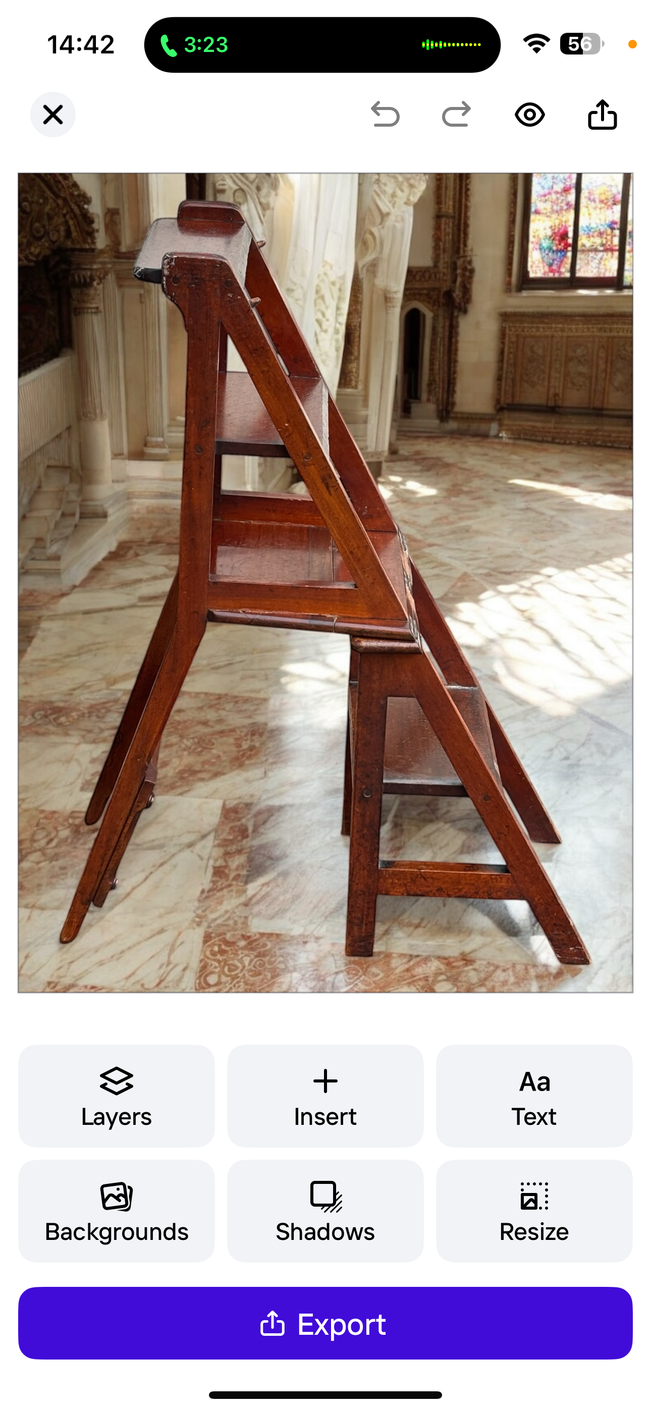 Metamorphic Mahogany Chair That Folds Over Into Library Steps C.1890