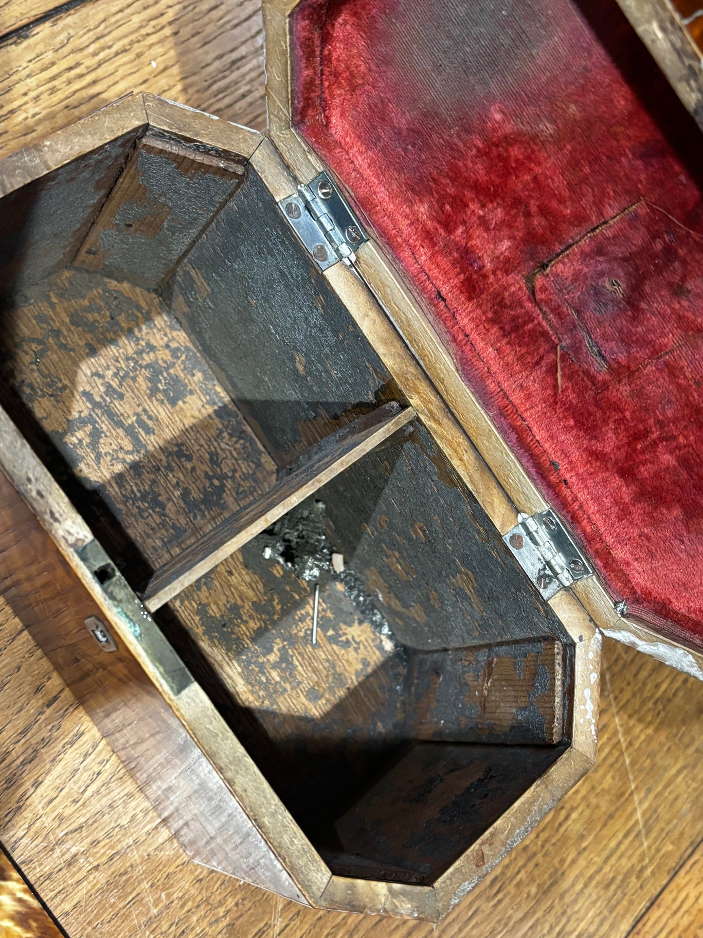 Fine English George III Blonde Tortoiseshell Tea Caddy.