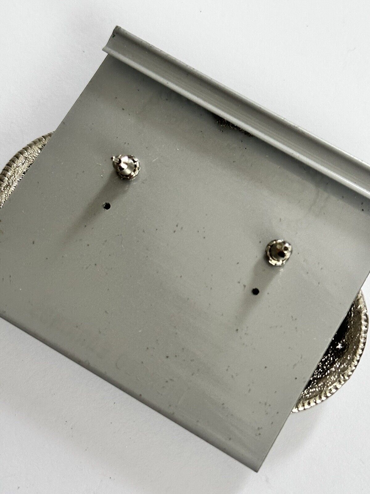 Vintage 1980s Cathy And Marsha For Catherine Stein Silver Tone Disk Earrings