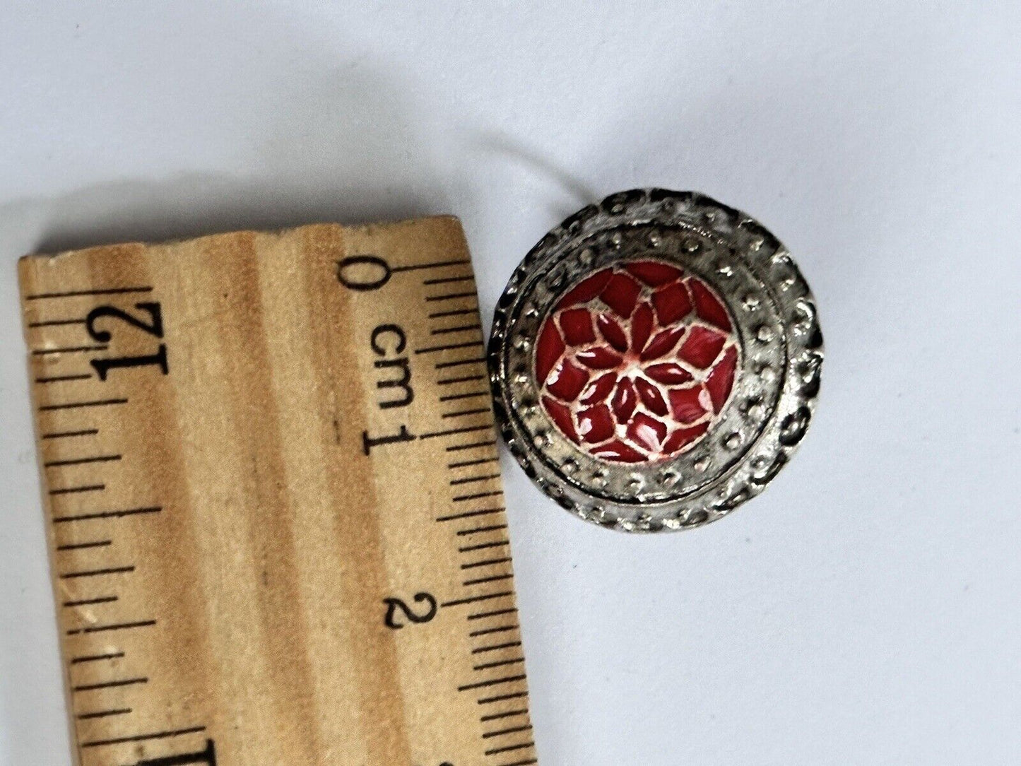 Vintage 1980s Cathy And Marsha For Catherine Stein Red Enamel Clip On Earrings